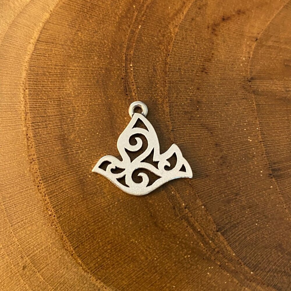 Retired James Avery Open Scrolled Dove Charm, Ste… - image 1